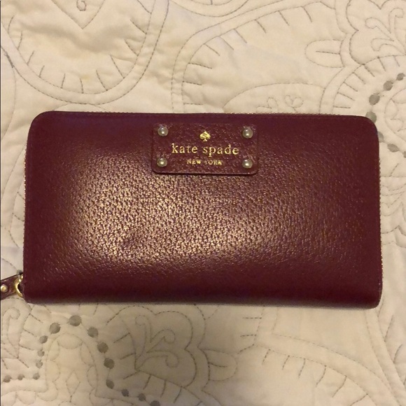 kate spade Handbags - Kate Spade Mulberry Colored Accordion Wallet
